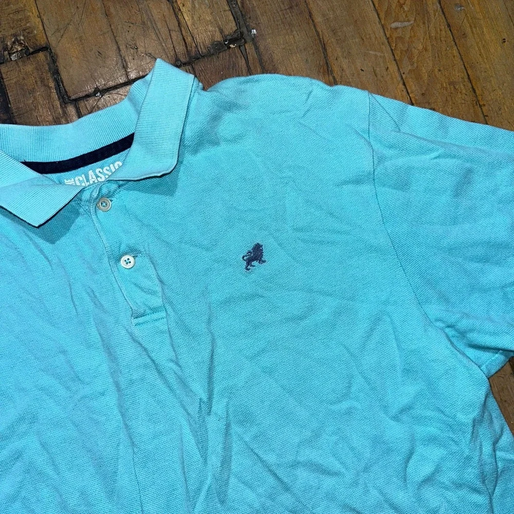 Old Navy Polo Shirt‎ Boys XL Blue Regular Fit Short Sleeve Logo Golf Performance